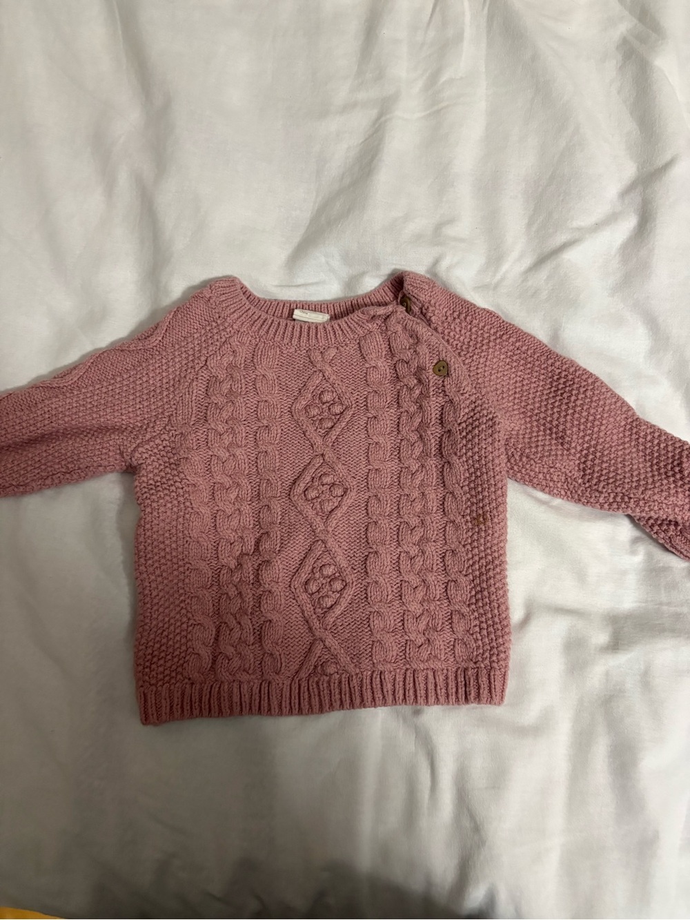 H&M Baby - Pink Cable Knit Sweater, 4-6 months